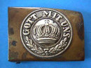 German Belt Buckle GOTT MIT UNS Brass OLD WW1