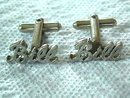 BILL Cufflinks Cuff Link Script Silver Vintage