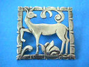 BRKS Sterling Pin Silver Art Deco Deer Vintage
