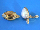 Richelieu Faux Pearl Earrings Rhinestones