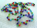 Glass Beaded Necklace Multiple Colors Vint 61 Inches