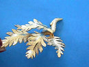Signed Fern Pin Brooch Texture Vintage