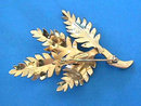 Signed Fern Pin Brooch Texture Vintage