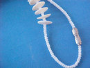 Delicate Looking Mother Pearl Lentil Necklace