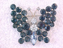 Blues Butterfly Pin Brooch 3 Shades RSs Vint