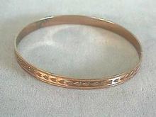 Rose Gold Plate with Hearts,Design Bangle
