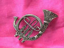 Marcasite Sterling French Horn Pin