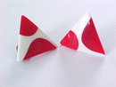 Red White MOD Earrings Triangles Vintage