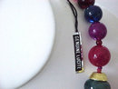 Lucite Multi Color Necklace Swirl Beads Original Tag