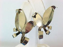 Art Deco Sterling Silver Earrings Handmade Curl