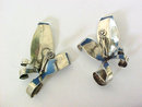 Art Deco Sterling Silver Earrings Handmade Curl