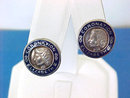 Coronation Elizabeth II Earrings Sterling Enamel
