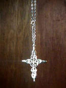 Zuni Style Turq Cross in S/T with chain