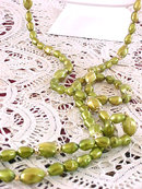 Shimmering Light Olive Necklace 54 In Vintage