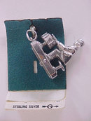 Vintage Drummer Charm Pendant MOVES Sterling NOS