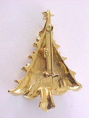 Enamel Christmas Tree Pin Multi Color Signed Vintage