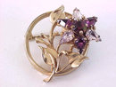 Barclay Amethyst Pear Rhinestones Pin Brooch Vintage