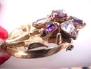 Barclay Amethyst Pear Rhinestones Pin Brooch Vintage