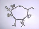 Tourist Charm Bracelet 7 Charms Vintage