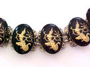Siam Dancer Bracelet Reverse Carved Glass Vintage