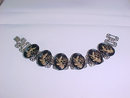 Siam Dancer Bracelet Reverse Carved Glass Vintage