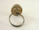 Dragon's Breath Jelly Opal Ring Prong Set Purple Rhinestones