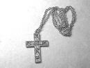 Unique Cross w/filigree, crystals and chain