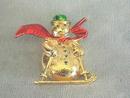 Gerry's G/T Snowman on Skis Brooch - NICE!