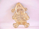 Christmas Teddy Bear Pin Red Green Enamels Vintage