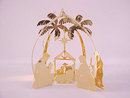 Lunt Manger Ornament 24K Gold Plate 3 Dimensional