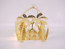 Lunt Manger Ornament 24K Gold Plate 3 Dimensional