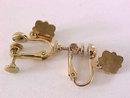 Goldstone Dangle Earrings Adjustable Clips Vintage