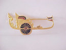 Chariot Pin Roman Enamel Brooch