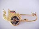 Chariot Pin Roman Enamel Brooch