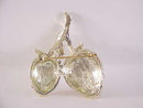 Signed Double Strawberries Pin Aurora Borealis Stunning Vintage