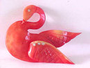 Celluloid Swan Brooch Pin Rhinestones Vintage BOOK PIECE