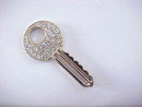 Rhinestone Studded Key Pendant Pave Neck