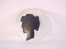Lucite Bakelite Cameo Brooch Reverse Carved Black Book Piece