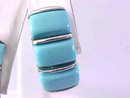 LISNER Blue Earrings Baby Thermoset Silver Tone Vintage