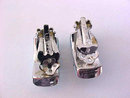 LISNER Blue Earrings Baby Thermoset Silver Tone Vintage