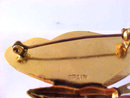 Damascene Butterfly In Flight Pin Green SPAIN Vintage