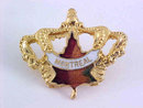 Montreal CROWN Pin Enamel Maple Leaf Vintage