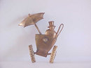 CORO Old Car Pin Brooch Trembler Man Top Hat Umbrella