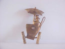 CORO Old Car Pin Brooch Trembler Man Top Hat Umbrella