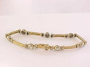 14K Two Tone Diamond Bracelet 1.12 CTS Line Tennis Gold Estate