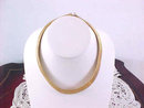 Monet Collar Necklace Gold Tone Etched Choker Vintage