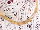 Monet Collar Necklace Gold Tone Etched Choker Vintage