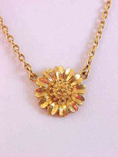 Crown Trifari Flower Necklace Vintage Logo Dangle Vintage