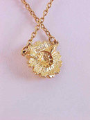 Crown Trifari Flower Necklace Vintage Logo Dangle Vintage