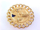 KJL Blue Stone Pin Pendant Kenneth Lane Vintage